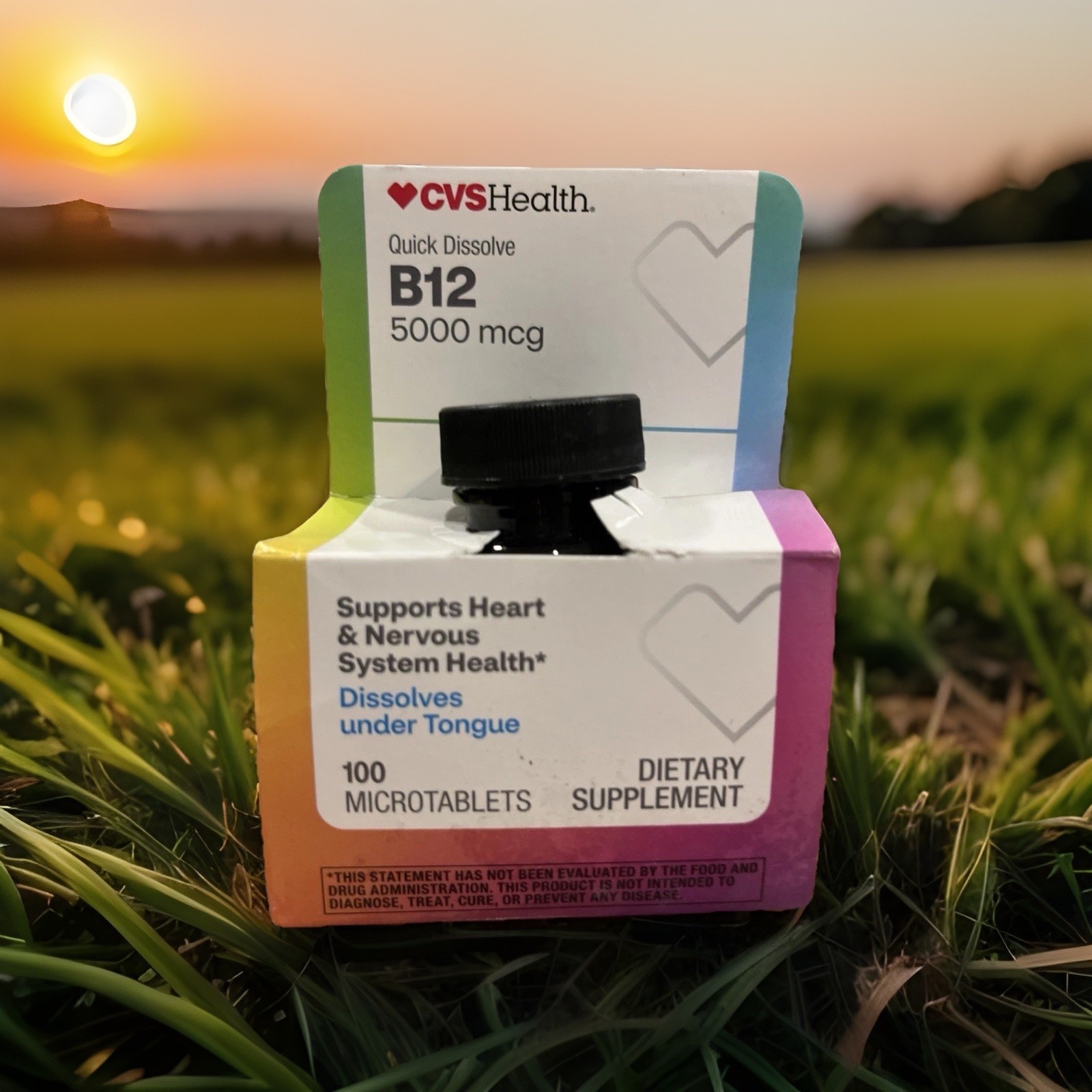 B12 5000 Liquid Vitamin B12 Supplement 100 MICROTABLETS Quick Dissolve