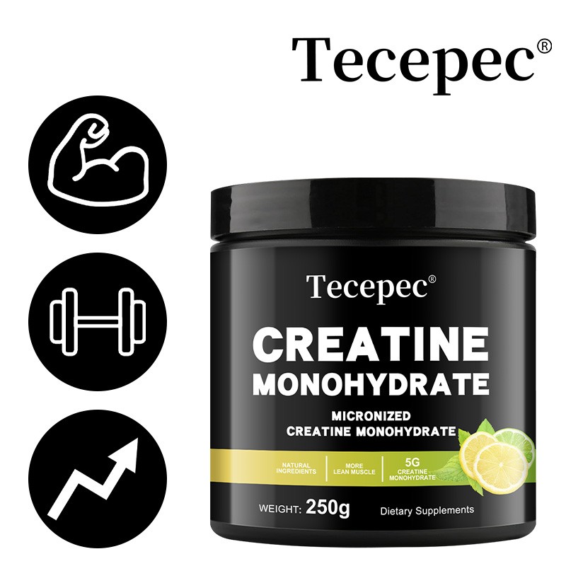 Micronized Creatine Monohydrate Powder Muscle gain 5g per serving by Tecepec