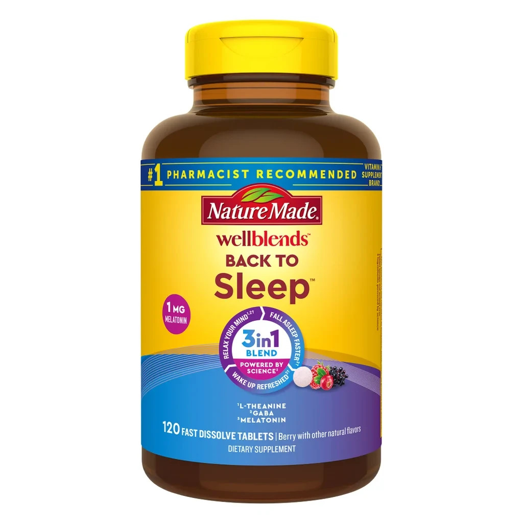 Nature Made Wellblends Back To Sleep Aid 120 Fast Dissolve Tablets
