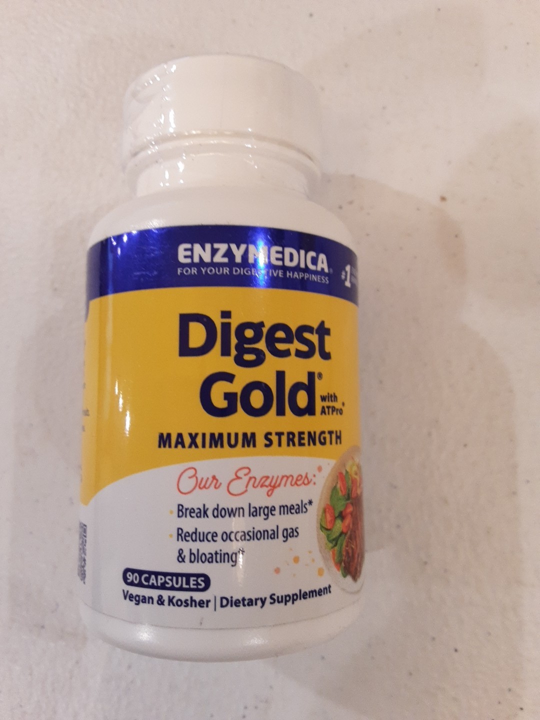 Enzymedica Digest Gold With ATPro Maximum Strength 90 Caps Exp 3/26