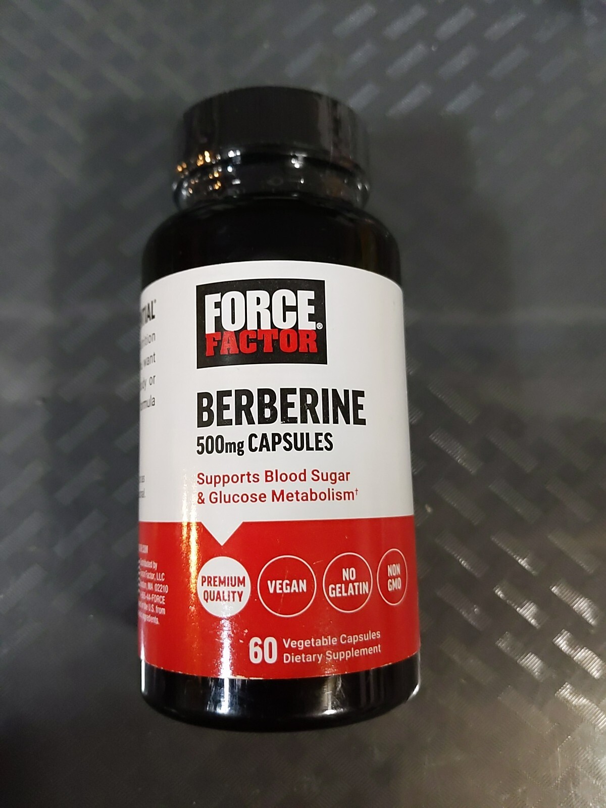 Force Factor Berberine 500 mg 60 Vegetable Capsules Exp 06/26 #S11