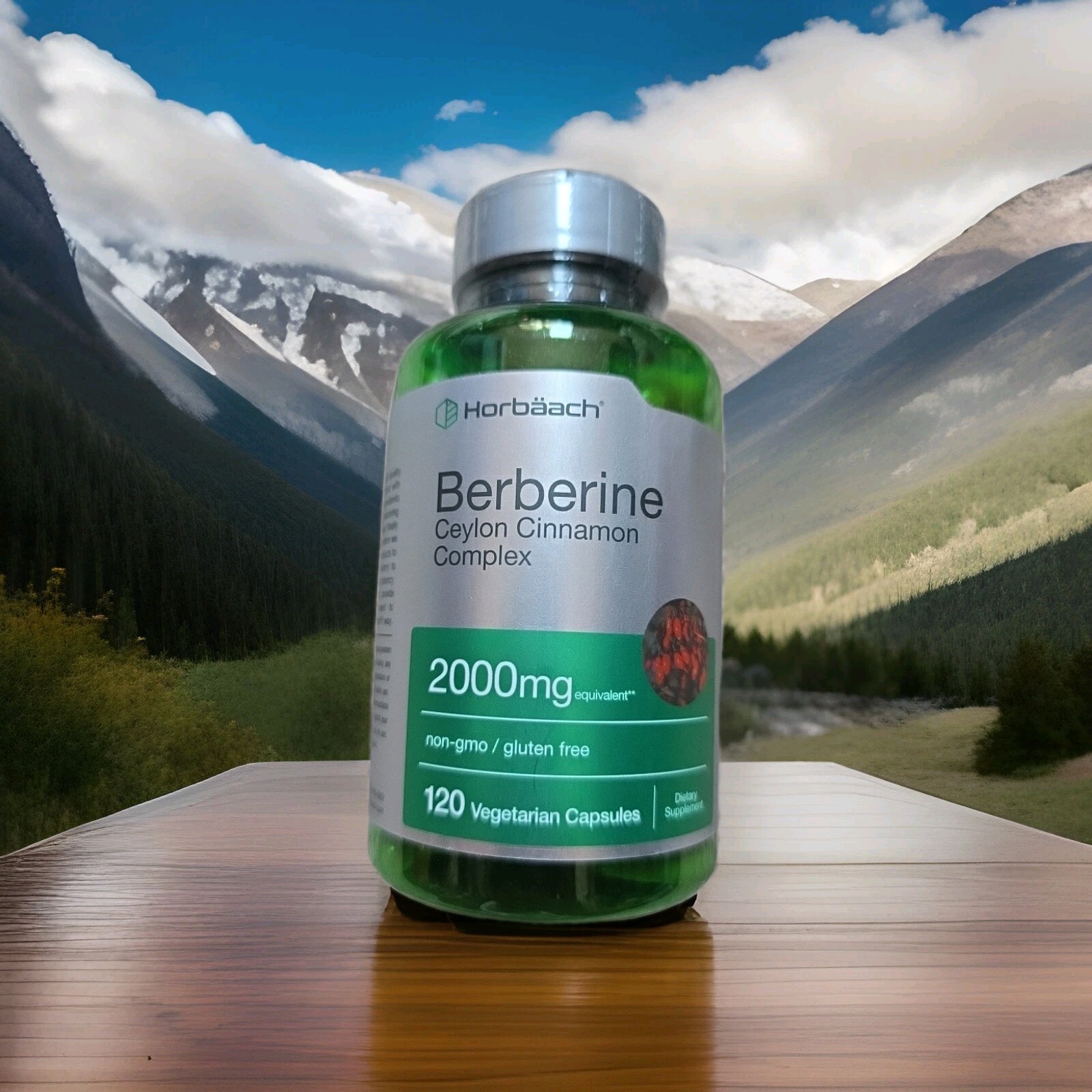 Berberine with Ceylon Cinnamon | 2000Mg | 120 Veggie Capsules | Vegetarian, Non-