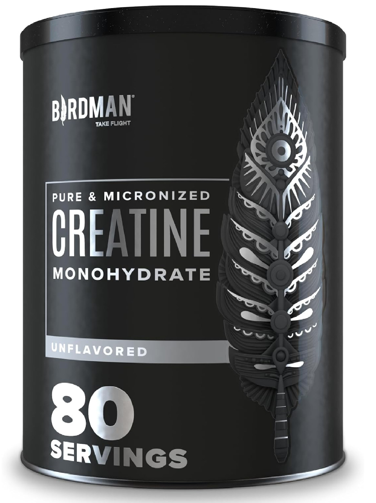 BIRDMAN Micronized Creatine Monohydrate Powder, Organic, Muscle Recovery, Caffei