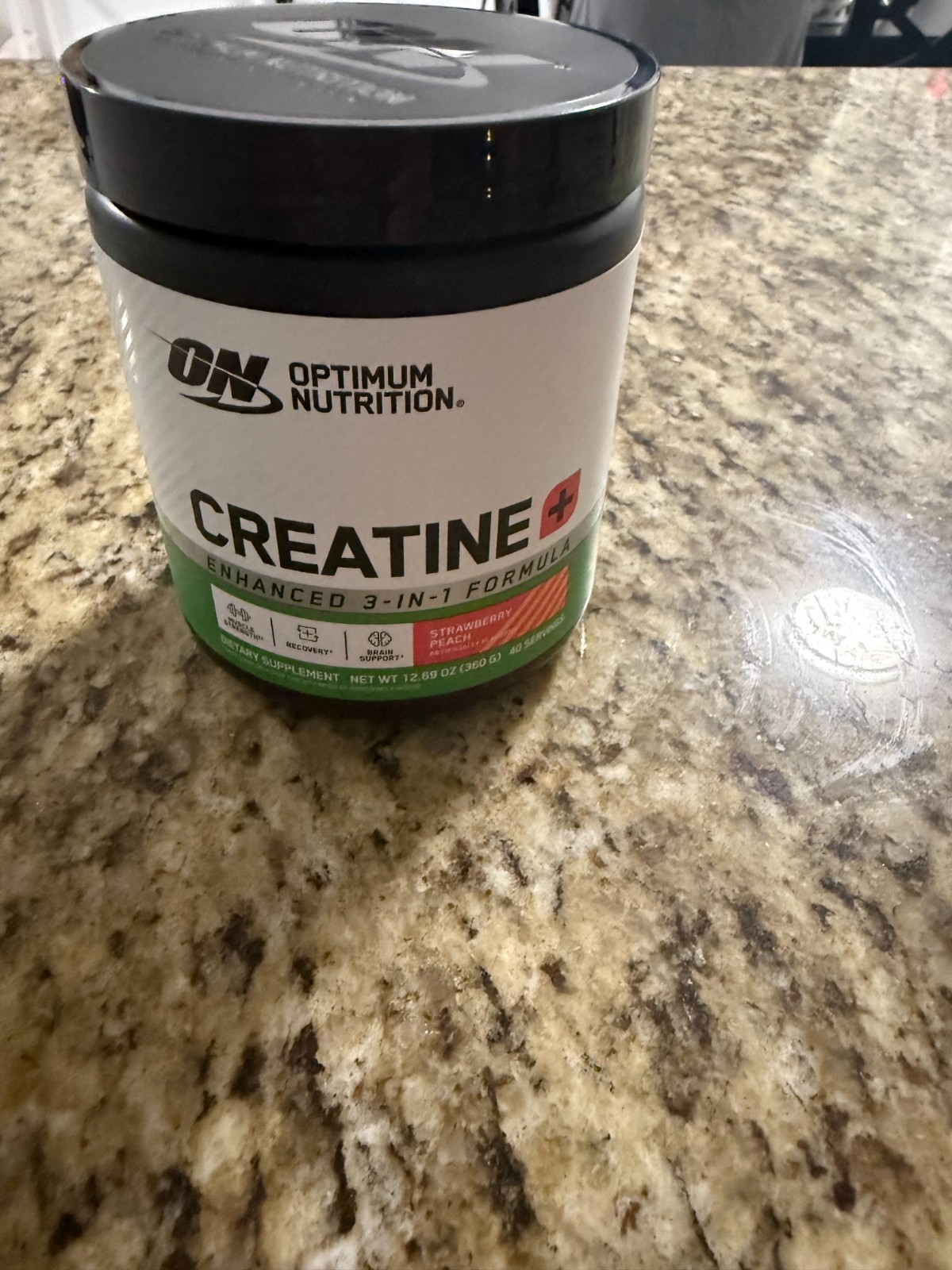 Optimum Nutrition Creatine + 3- n -1 Formula Powder Strawberry Peach Flavor