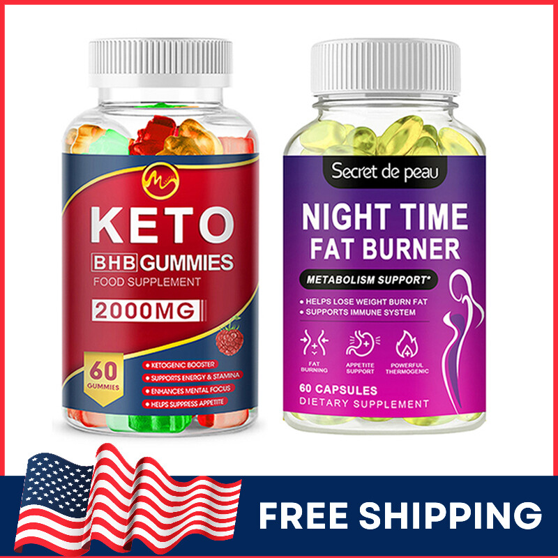 Keto Gummies Advanced Ketone Weight Loss Night Time Fat Burner Supplement Pills