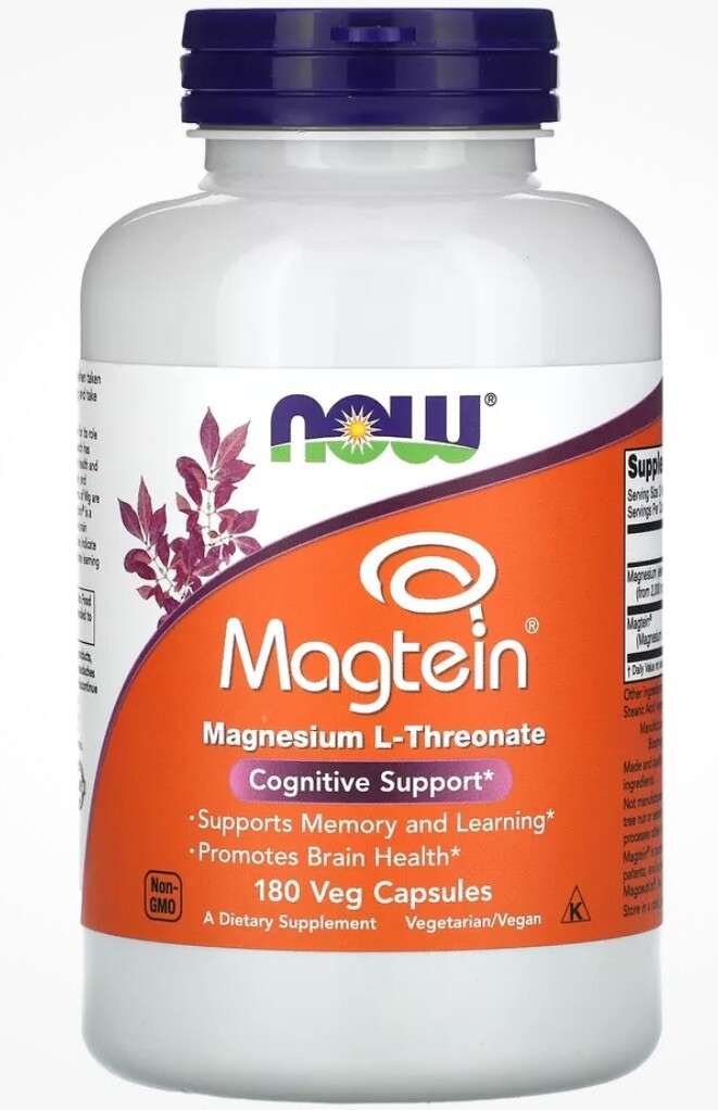 Magtein, 180 Veg Capsules Exp01/2027