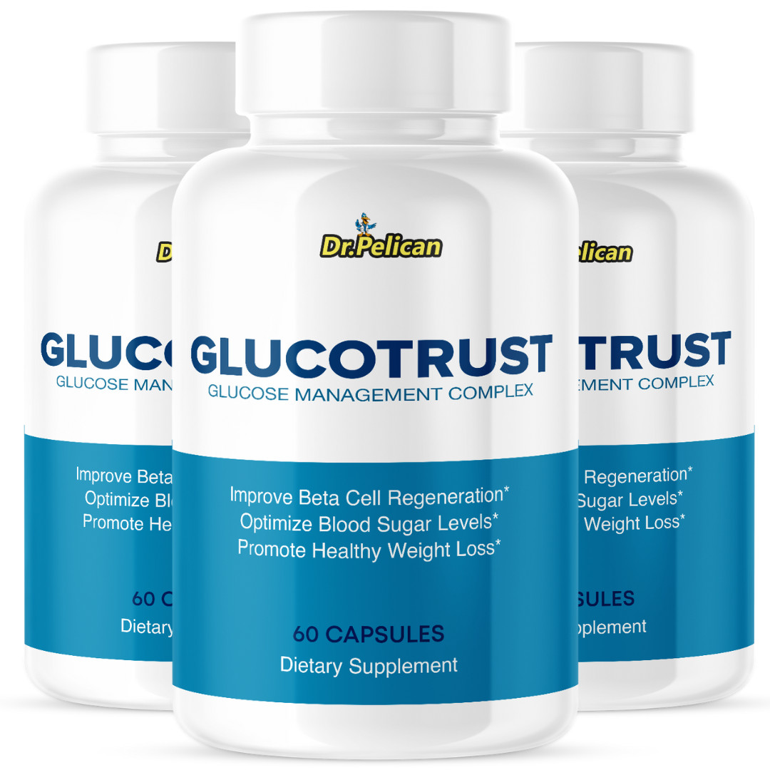 Glucotrust- Cardiovascular Health, Blood Pressure & Sugar Support- 3 Bottles