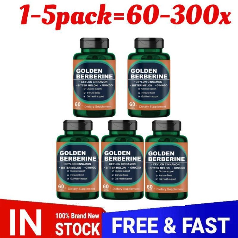 GOLDEN BERBERINE Capsules Glucose support Immune Boost Gut Health support60-300x