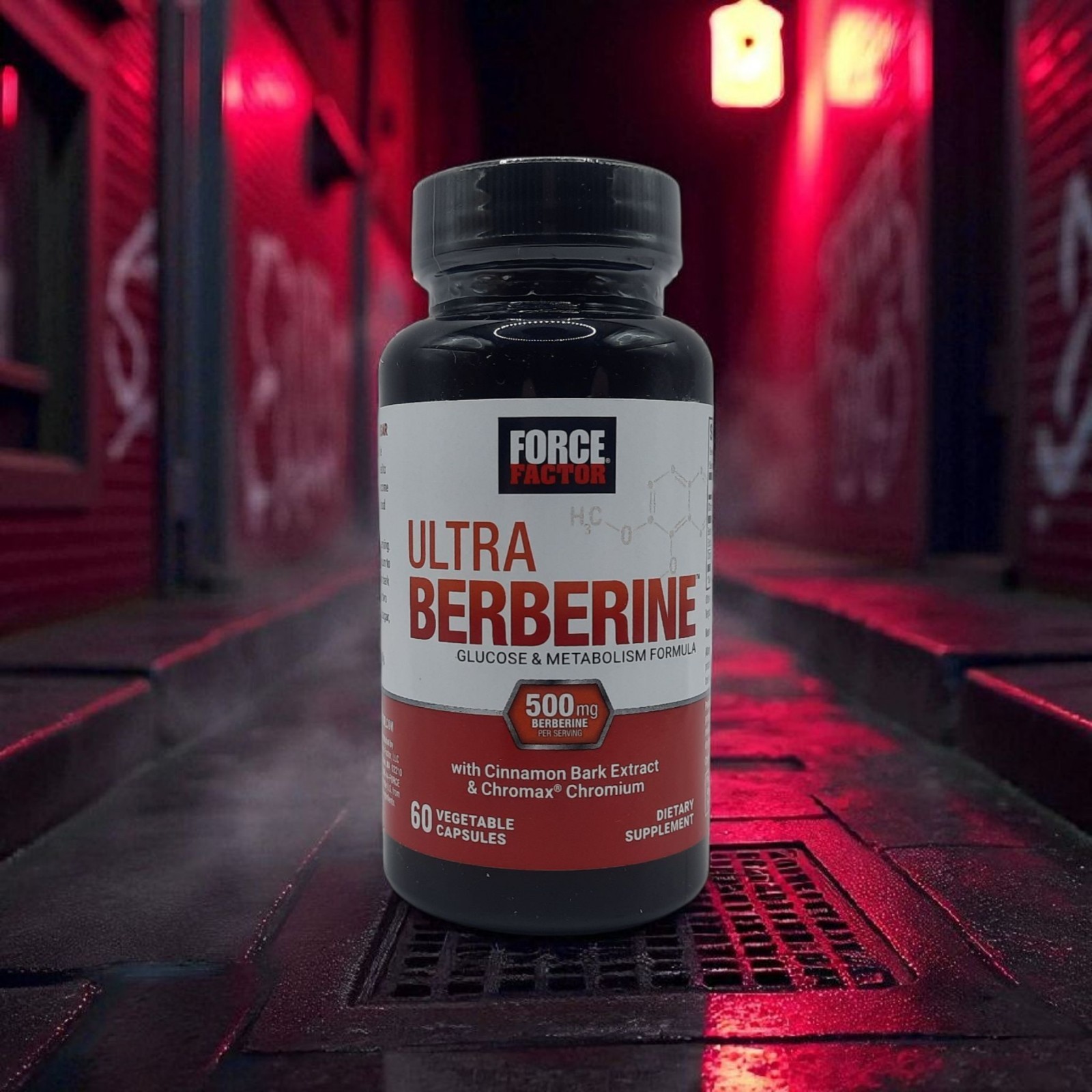 Force Factor Ultra Berberine 500mg, Cinnamon for Blood Sugar Exp 11/2027