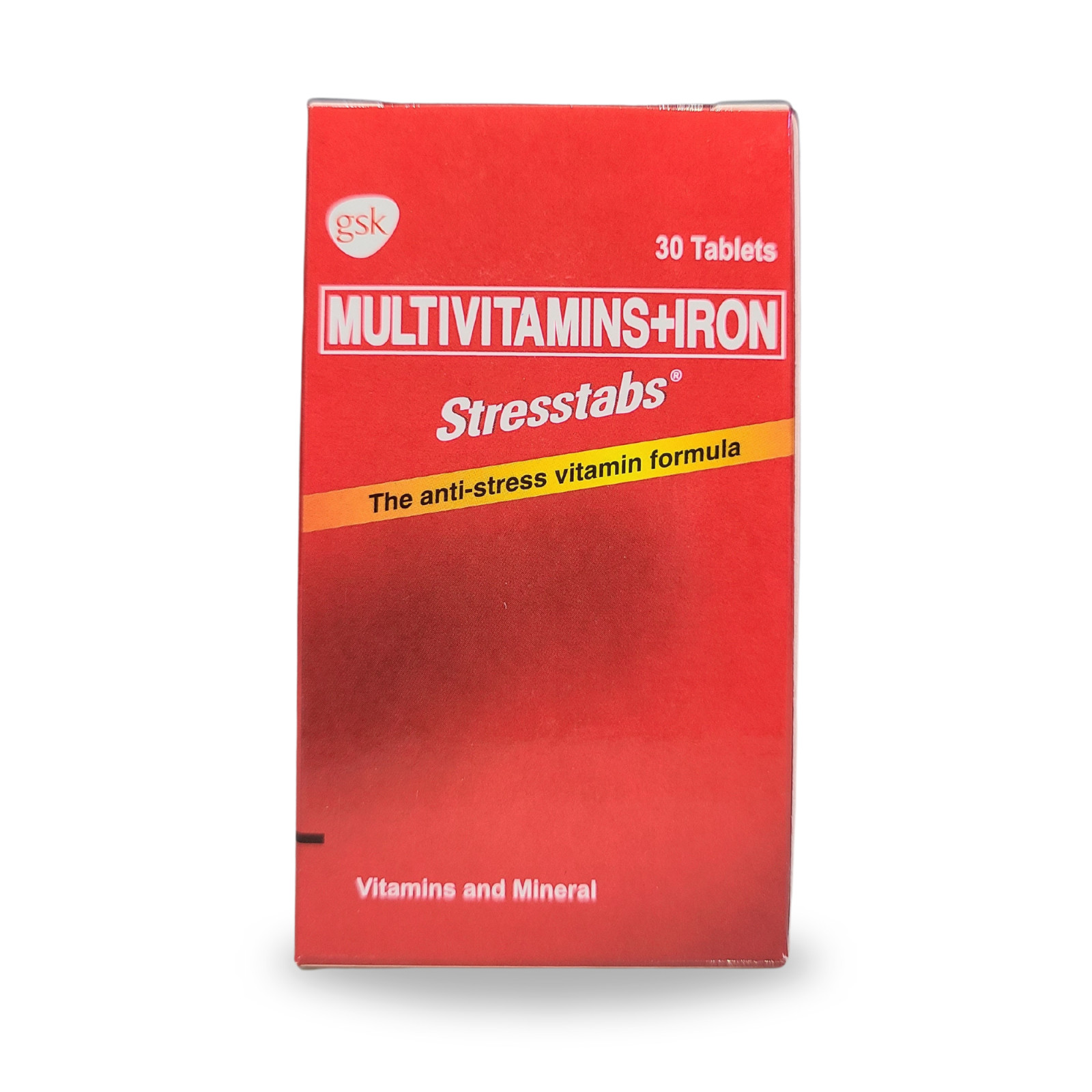 STRESSTABS – Multivitamins + Iron – Anti Stress Vitamin Formula 30 Tablets