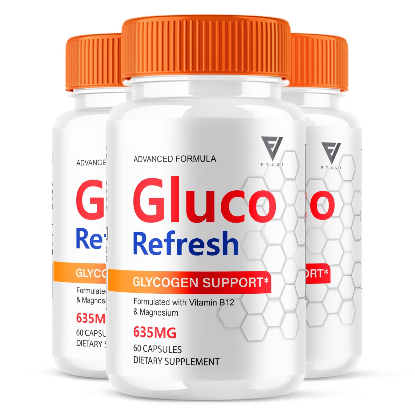 (3 Pack) Gluco Refresh Glycogen Support Supplement GlucoRefresh (180 Capsules)