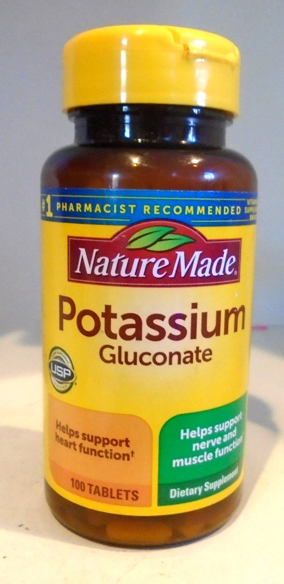 Nature Made Potassium Gluconate 550 mg 100 Tablets 10-2027