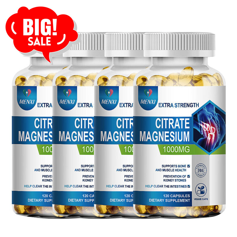 Magnesium Citrate 1000mg, Vegan Capsules, Gluten Free,High Potency 120 Softgels