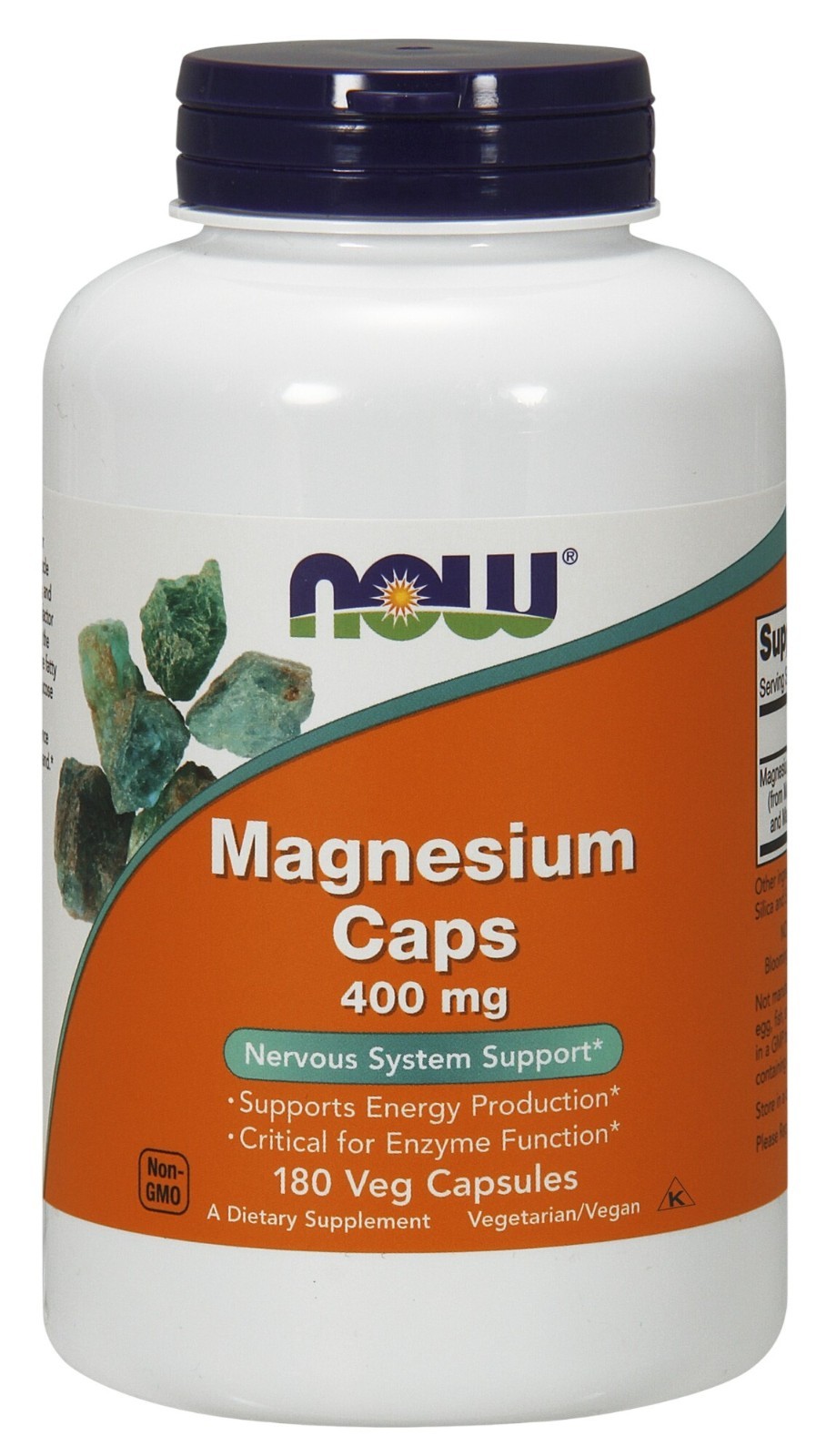 NOW Foods, Magnesium Caps, 400 Mg, 180 Veg Capsules