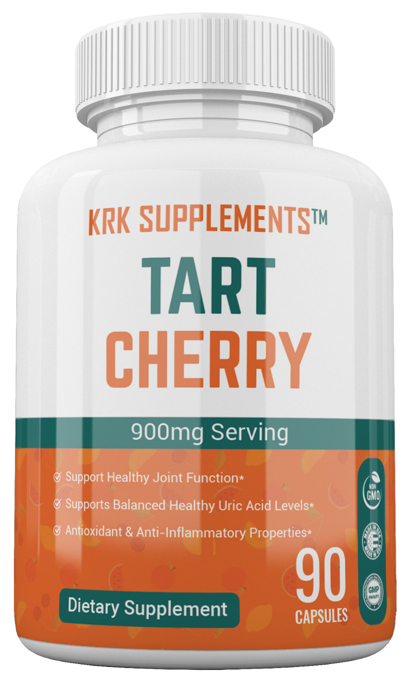 1 Bottle Tart Cherry Extract 900mg Arthritis Anthocyanins Gout Joint Pain