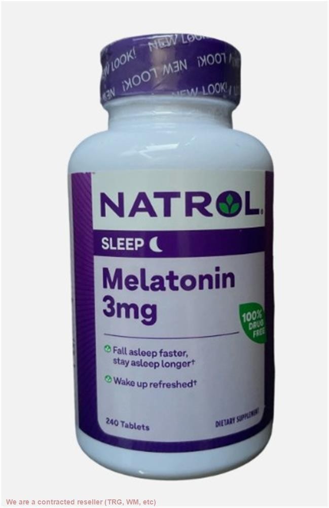 Natrol Melatonin, 3 mg, 240 Tablets EXP 9/26+