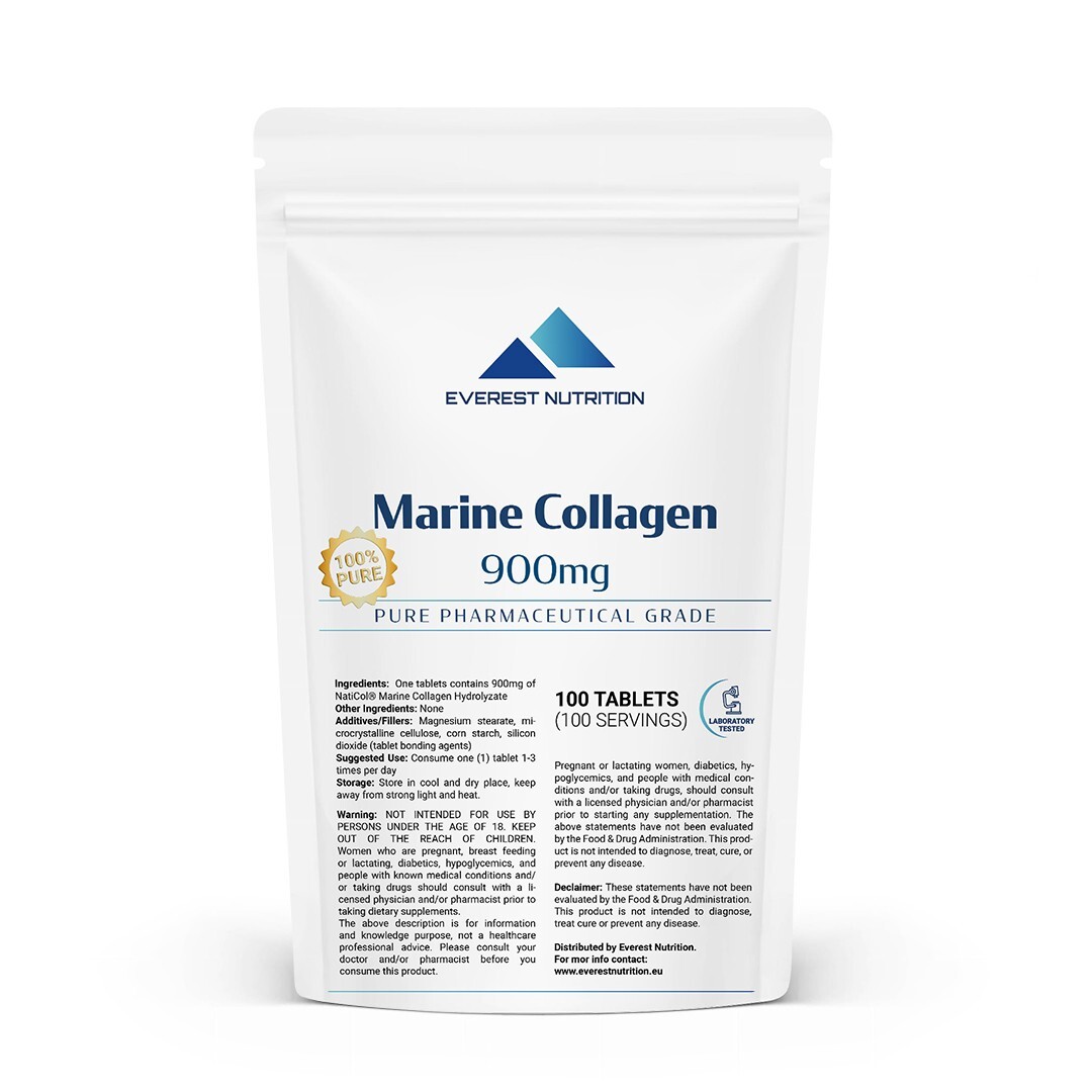 Marine Collagen 900mg Tab – Skin, Joint, Beauty & Anti-Aging Support Hydrolyzed