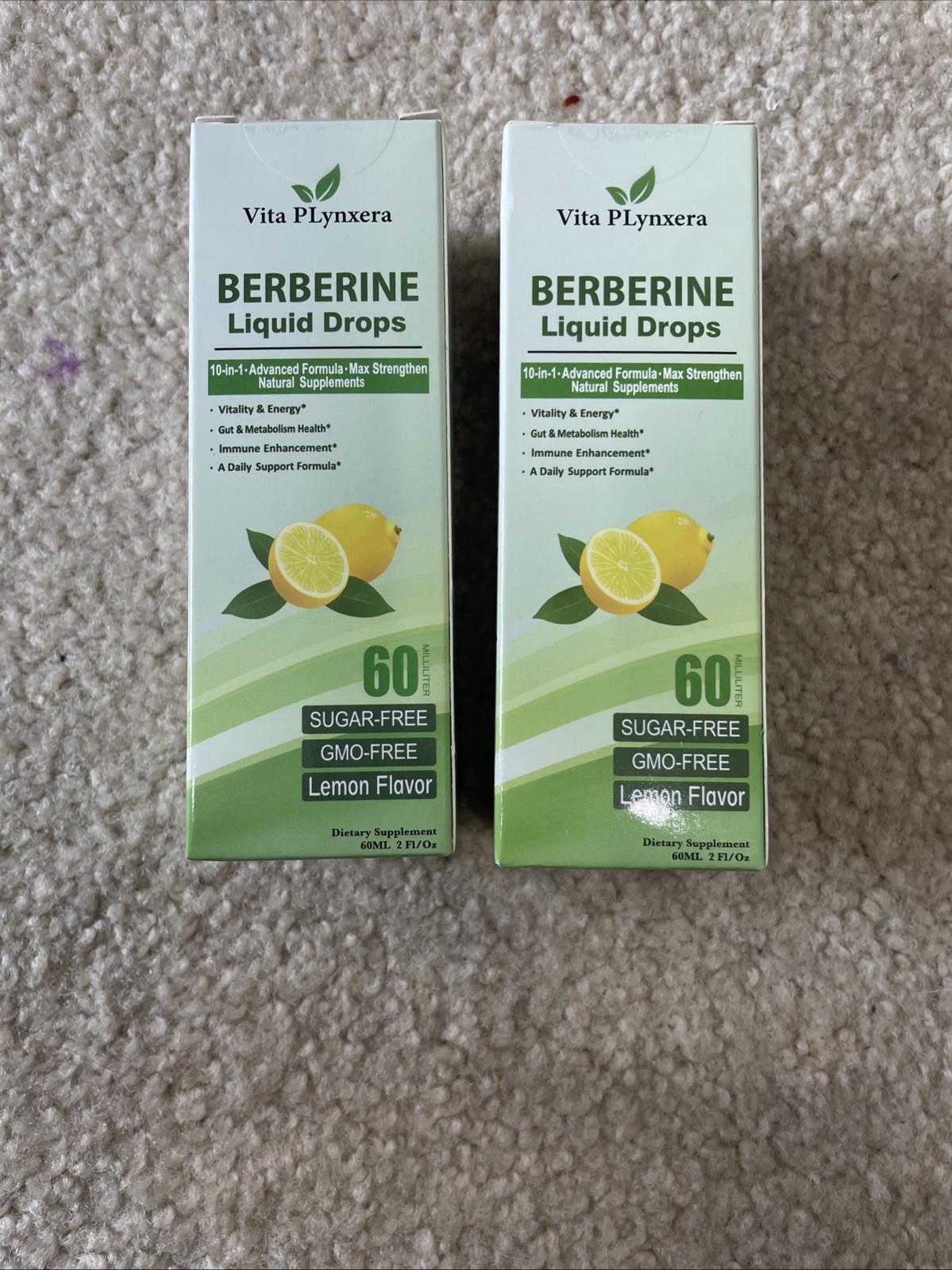 Vita Plynxera Berberine liquid drops lot of 2 2fl oz