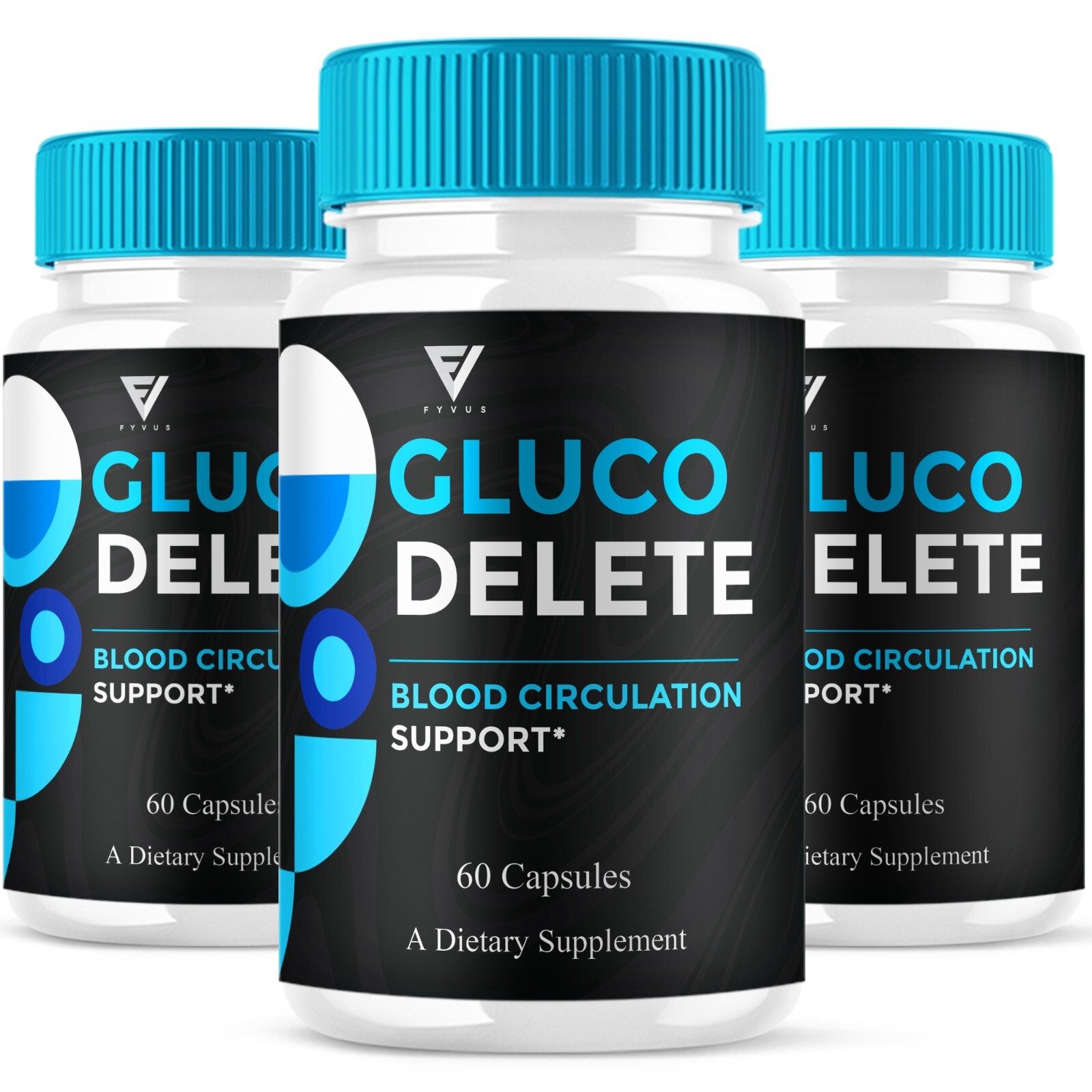 (3 Pack) Gluco Delete Blood Support Supplement, GlucoDelete (180 Capsules)