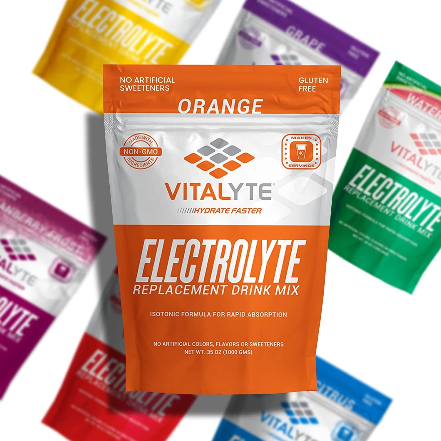 Electrolytes Powder, Drink Mix for Energy Boost & Recovery, Hydration Powder 2PK