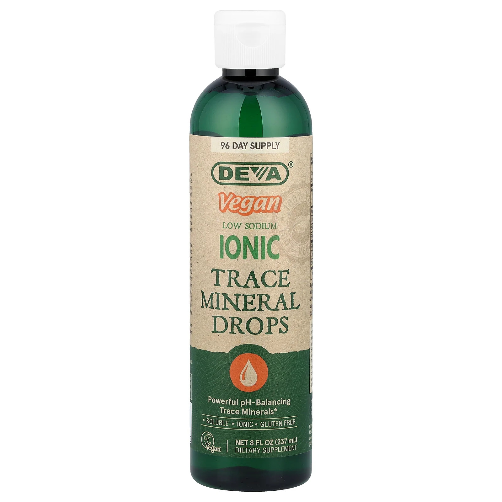 Vegan Low Sodium Ionic Trace Mineral Drops , 8 fl oz (237 ml)