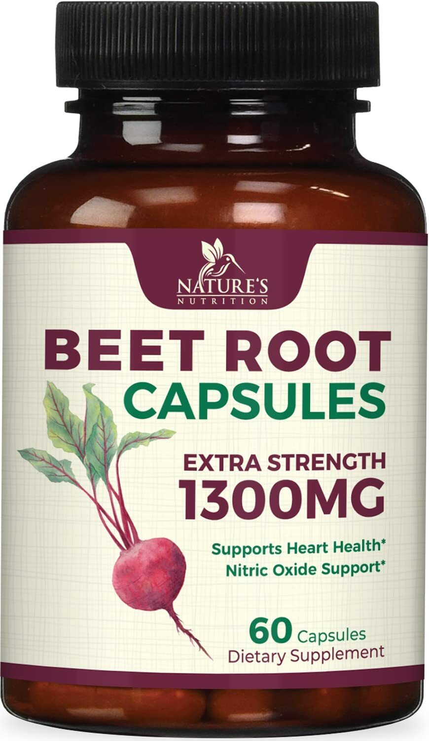 Beet Root Capsules Extra Strength 1300mg Beetroot Powder Extract