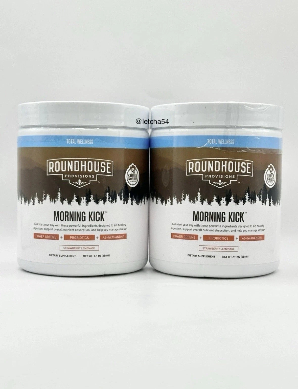 2 ROUNDHOUSE PROVISIONS MORNING KICK-DIGESTIVE POWDER-STRAWBERRY LEMONADE