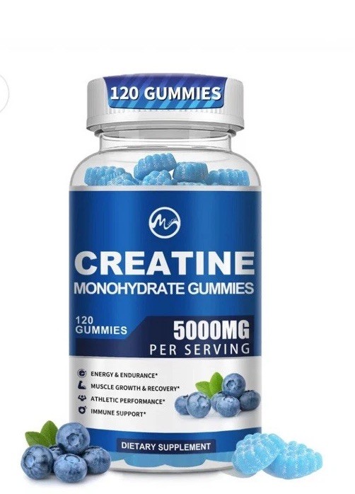 Creatine Monohydrate Gummies 120 Gummies 5000mg Muscle Strength and Energy Boost