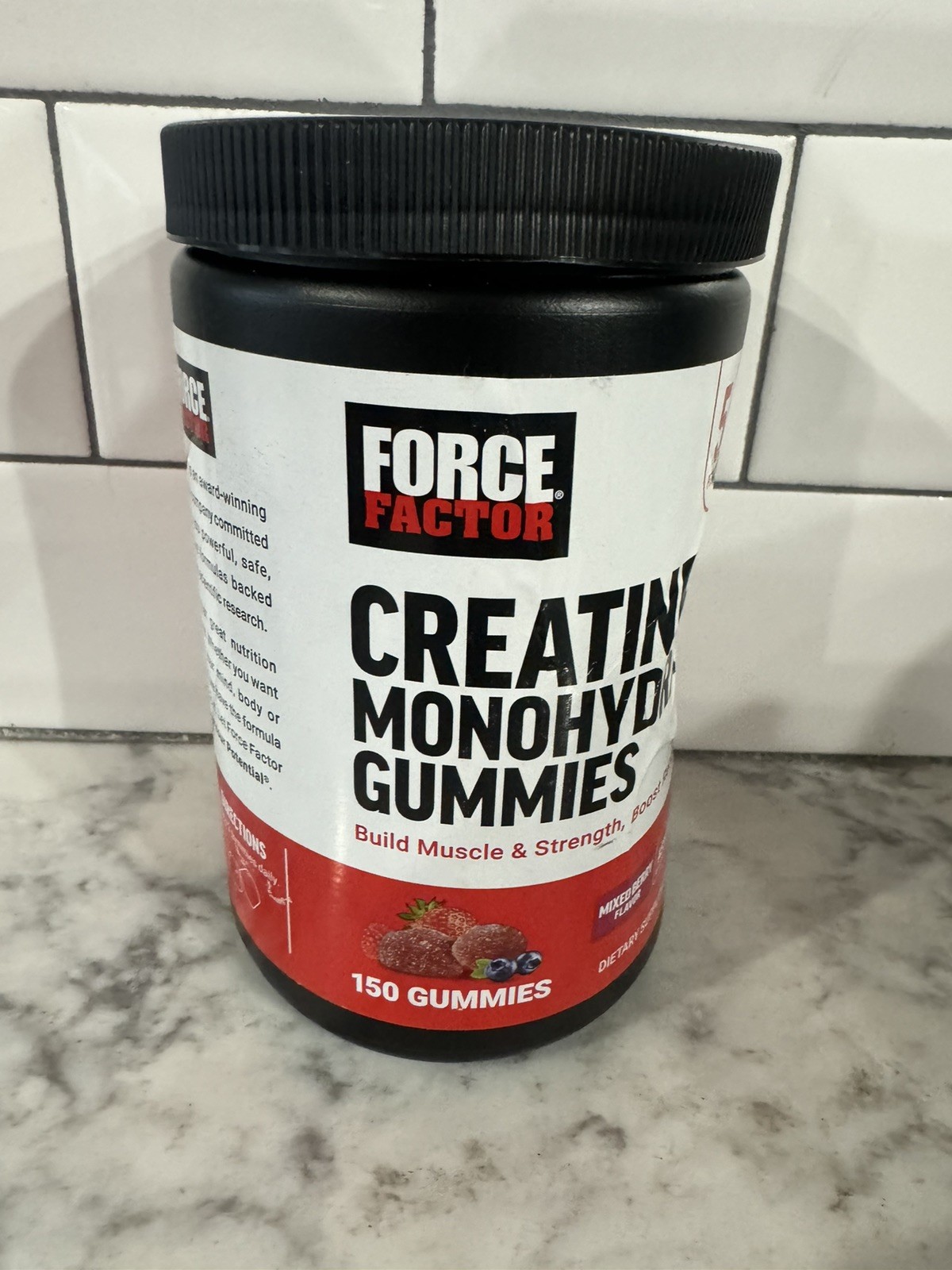 Force Factor Creatine Monohydrate Gummies, 5g, 150 Ct, Mixed Berry, Ep4/27