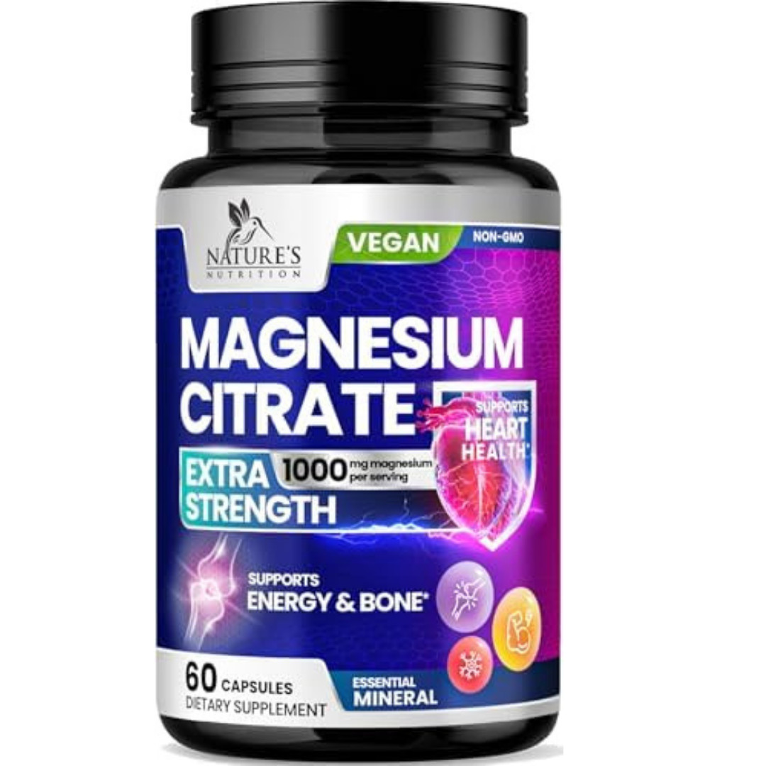 Glicinato, Malato Y Citrato De Magnesio Quelado Premium (1000 Mg | 60 Cápsulas)