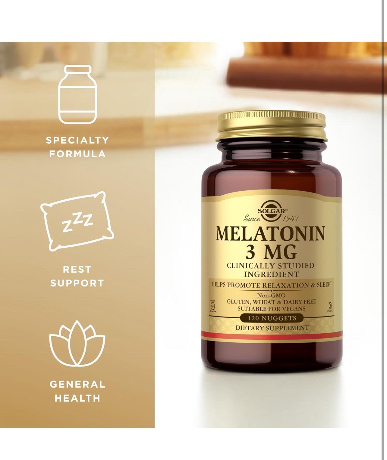 2 Solgar Melatonin 3mg 120 Gels (pack 2 Units) Fantastic Results !