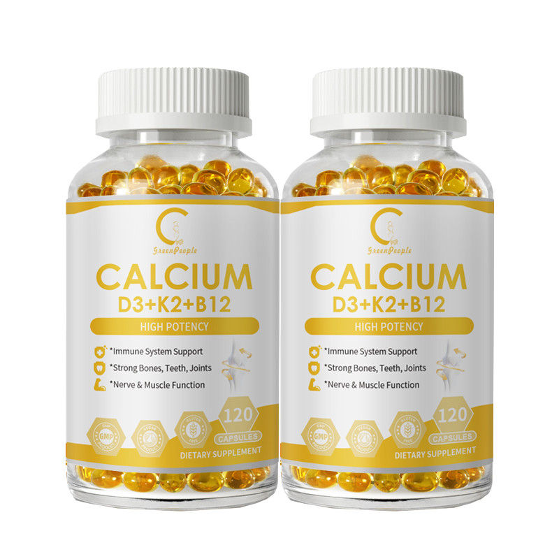 2Pack Calcium & Vitamin D3 K2 with Vitamin B12 Bone and Joint Immune Support