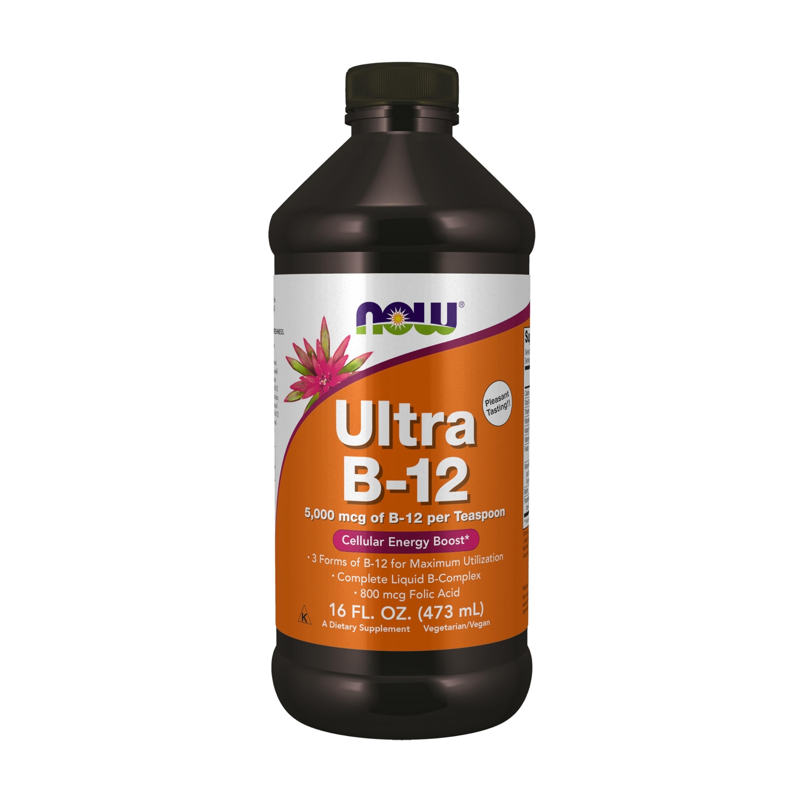 NOW Vitamin B12 Liquid Energy Boost 16000 mcg Veggie Vegan Dietary Supplement