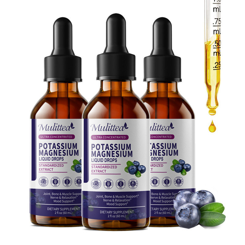 Magnesium Potassium Citrate Liquid Drops Support Muscle Immune Mood Stress
