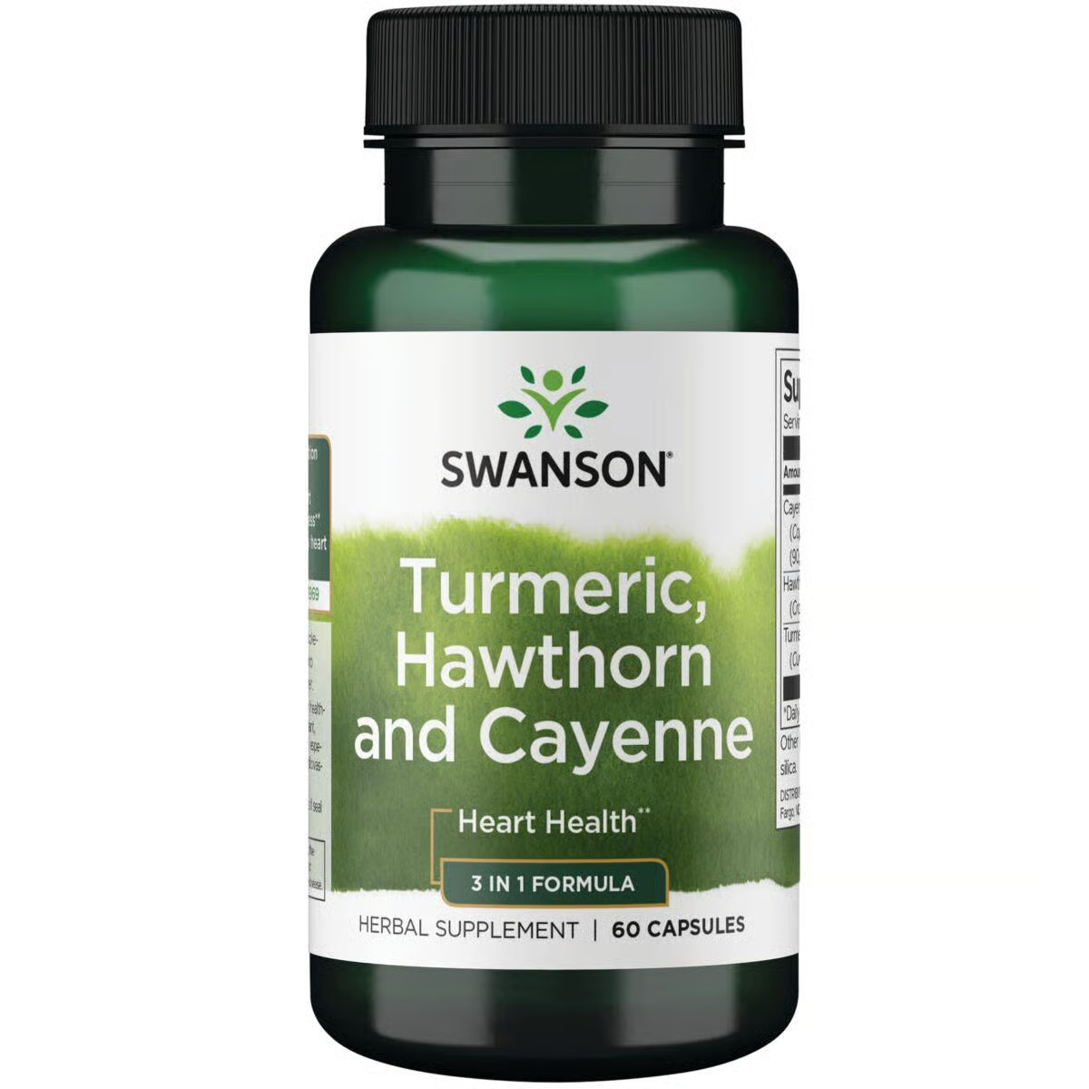 Swanson Full Spectrum Turmeric, Hawthorn and Cayenne 60 Capsules