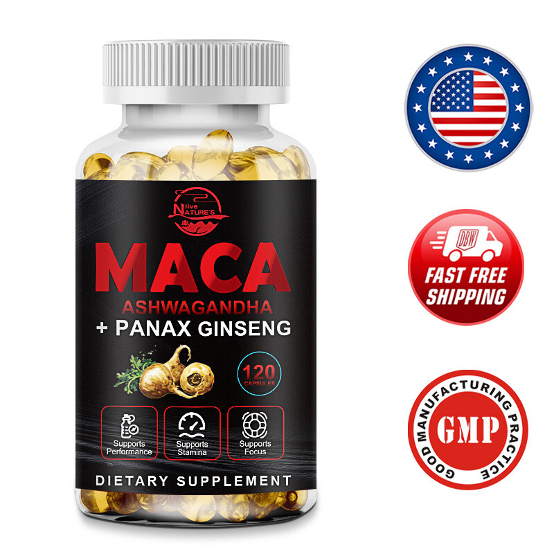 Organic Maca Root 10000mg, Ashwagandha,Panax Ginseng Extract Male Enhancement