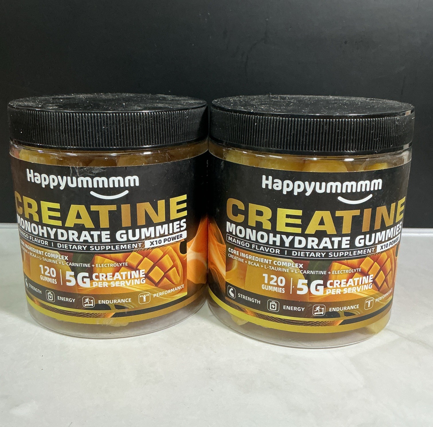 Creatine Monohydrate Gummies (2 PACK)  120ct Mango 5000mg Per Serving