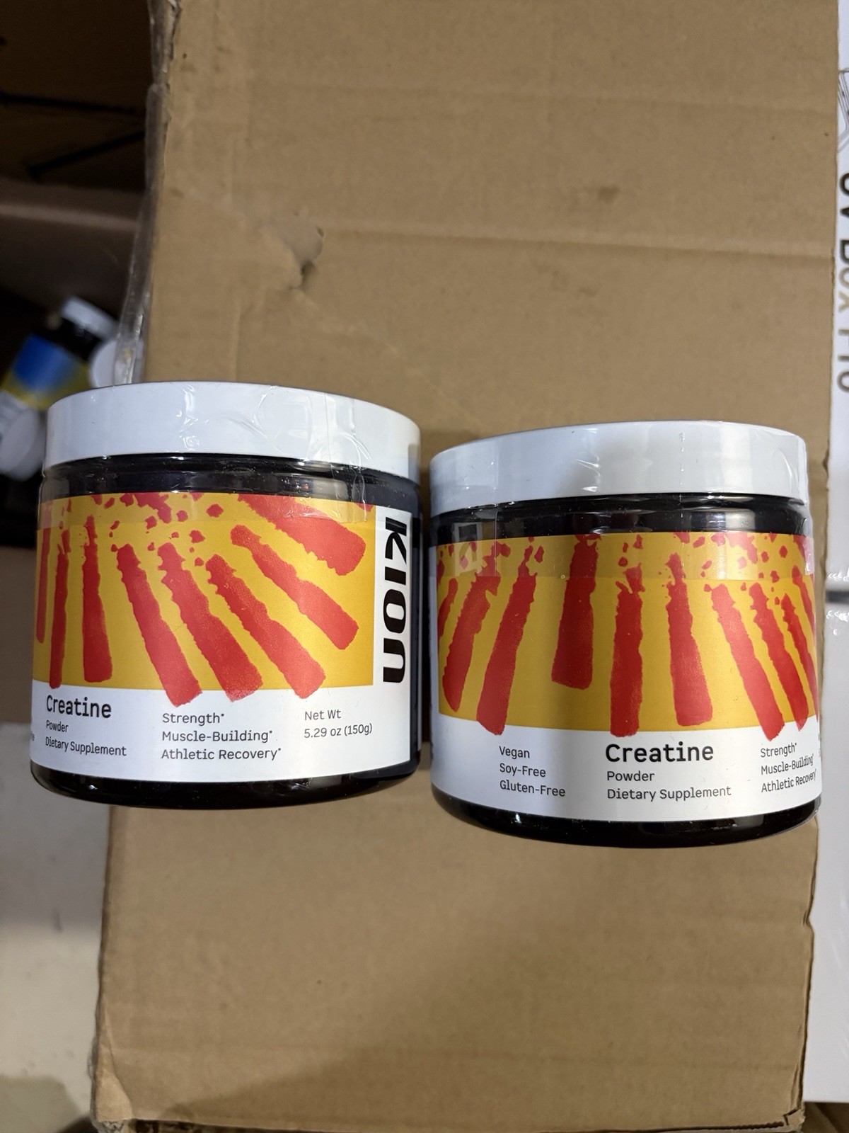 KION Creatine Powder (2 Pack) 5.29 oz Each Vegan Strength Muscle-Building NEW