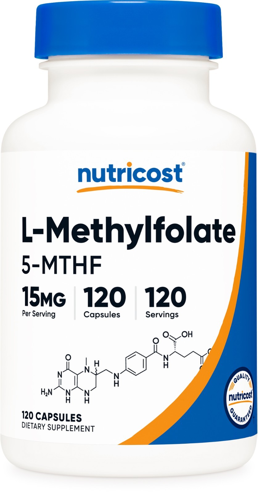 Nutricost L-Methylfolate 15mg, 120 Capsules (5-MTHF) – Vegan, Non-GMO