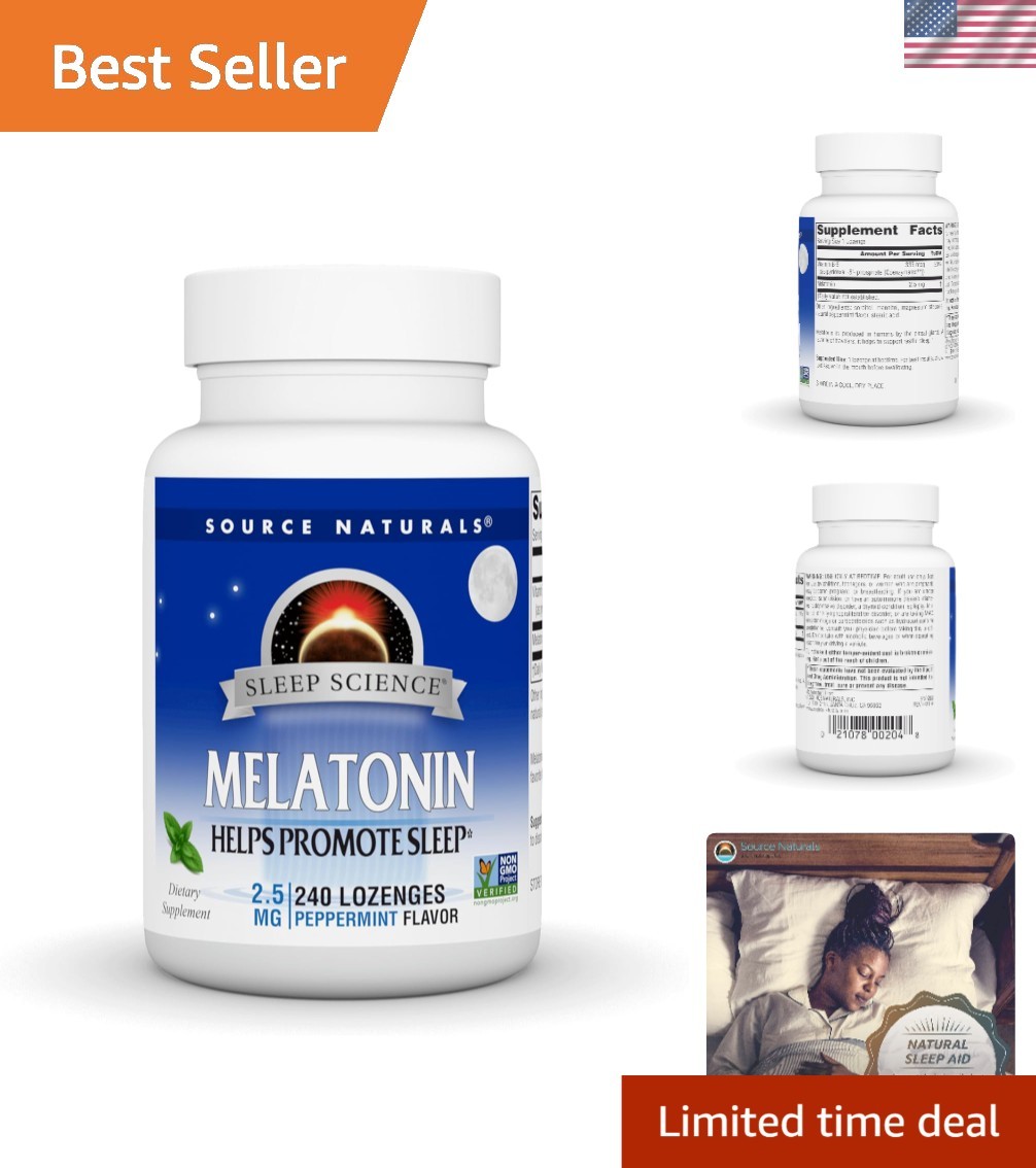 240 Count Melatonin Lozenges, 2.5 mg Peppermint Flavor – Regulate Your Sleep
