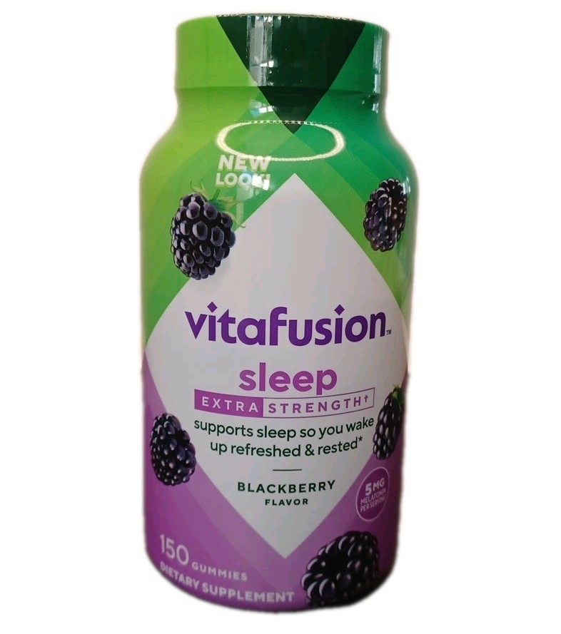 Vitafusion Sleep EXTRA STRENGTH Melatonin Gummies, 5 mg, Blackberry, 150 Count