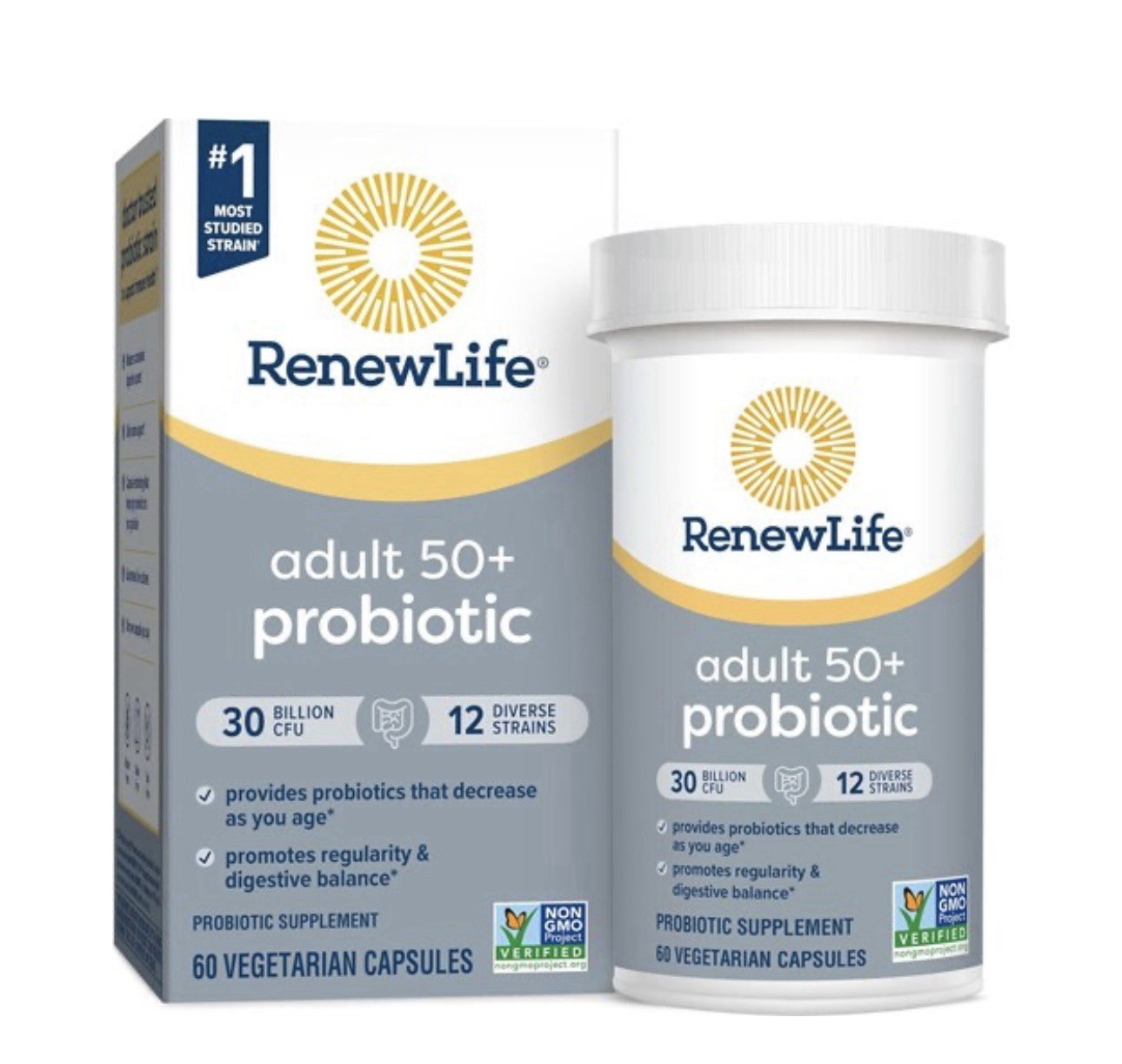 Renew Life Ultimate Flora Adult 50 + Probiotic 30 Billion 60 Veg Caps Exp 9/2026