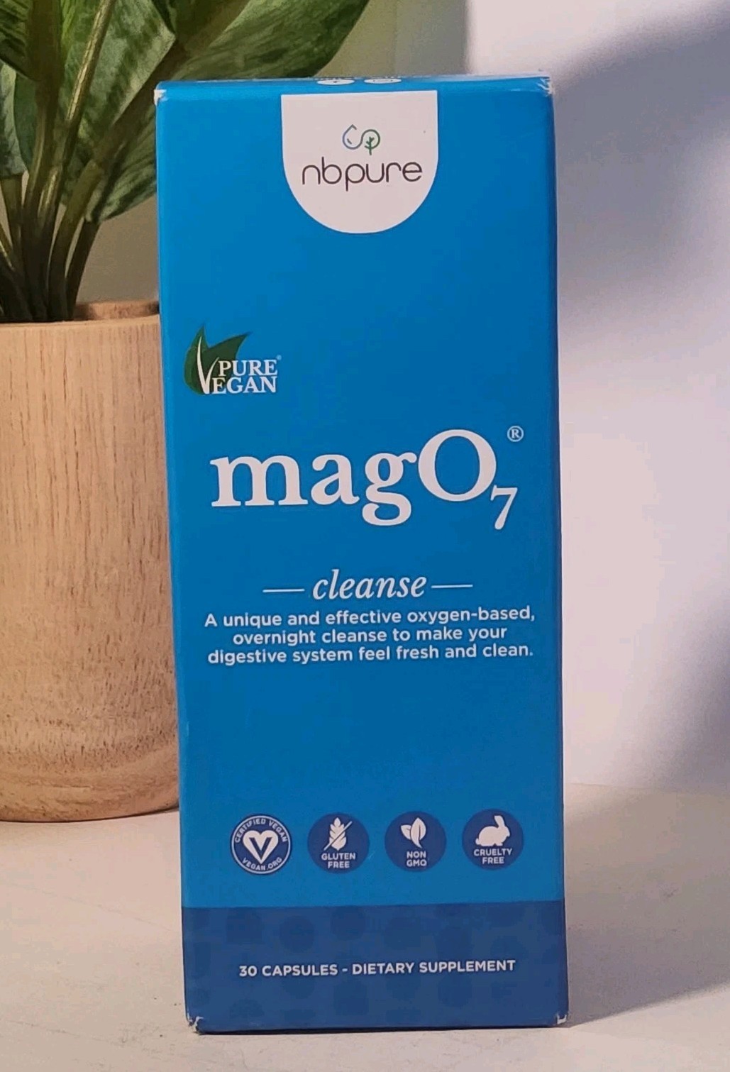 nbpure MagO7 CLEANSE Oxygen Digestive System Cleanser – 30 Capsules Exp 02/2027