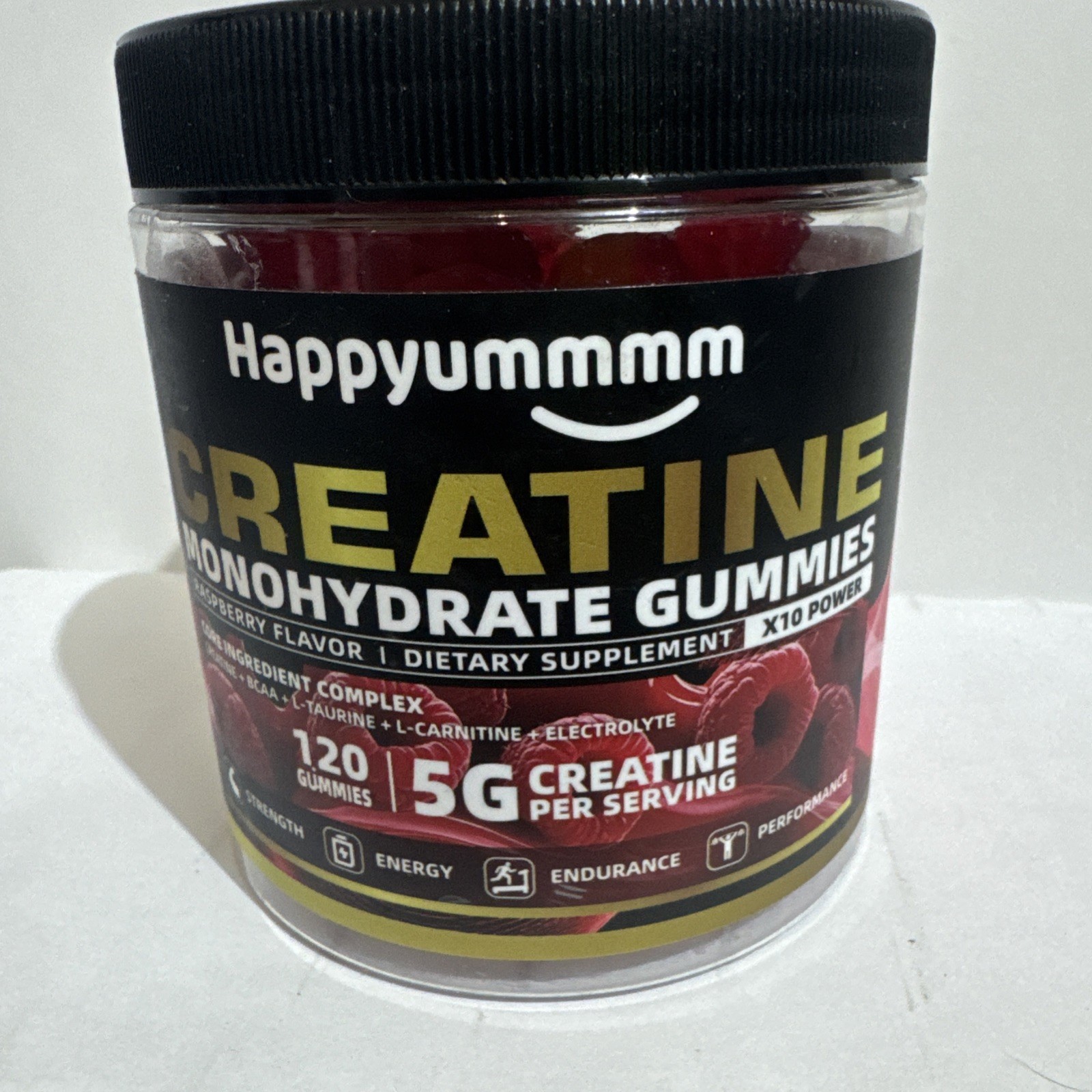 Creatine Monohydrate 120 Gummies  5g 5000g Happyummmm US