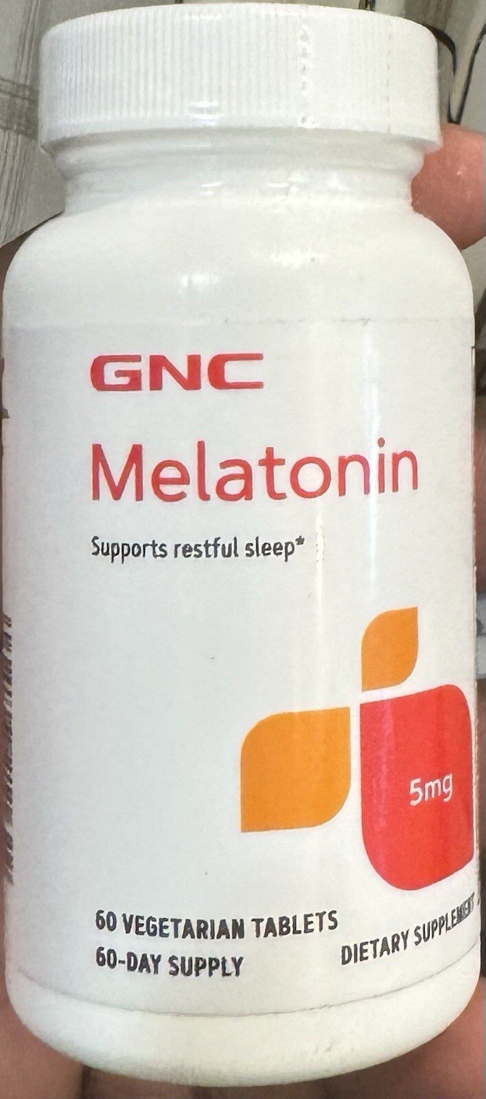 GNC Melatonin 3 mg 60 Tablets 60 days supply Support Restful Sleep