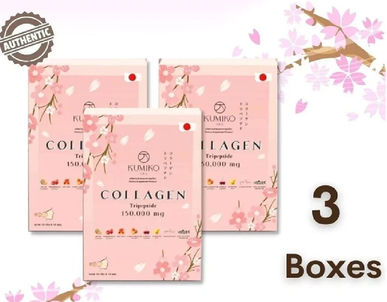 3 Pack – Kumiko Collagen 150,000 mg Smooth Lightening Anti Aging USA 🇺🇸 SELLER