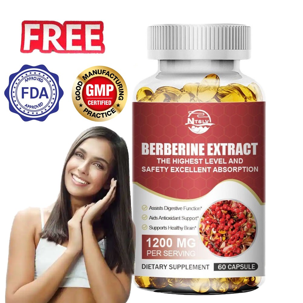 Berberine capsule antibacterial regulating intestines improving blood lipids 60p