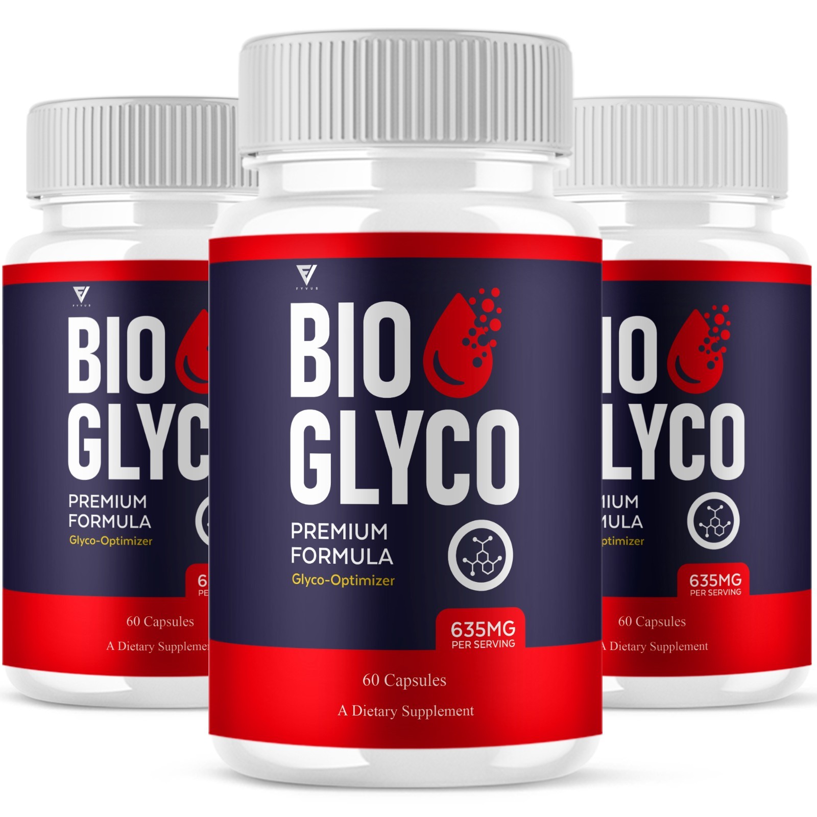 (3 Pack) Bio Glyco Premium Blood Support Supplement, BioGlyco (180 Capsules)