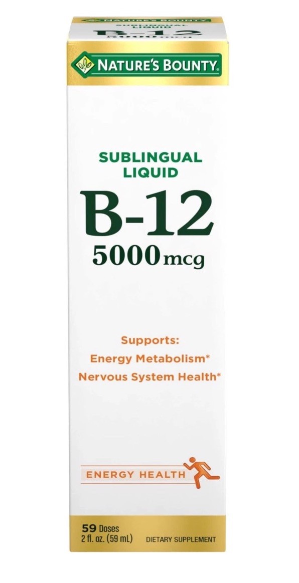 Nature’s Bounty Vitamin B-12 Liquid, 5000 mcg, 2 Fl Oz Exp. 06/26