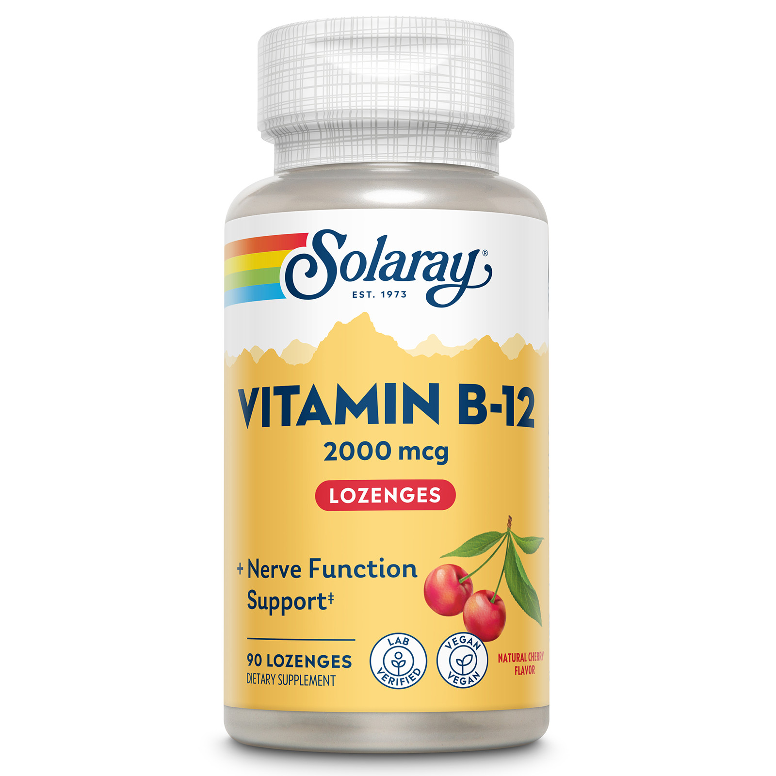 Solaray Vitamin B-12 2000 mcg | 90 Lozenges